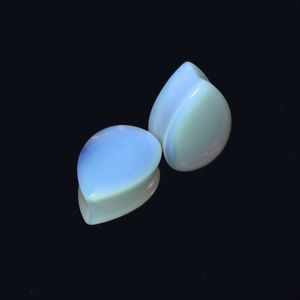 Opalite Teardrop Plugs 2g, 0g, 7/16", 1/2", 9/16"